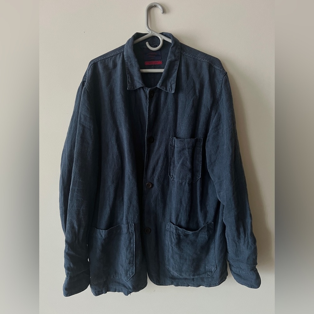 PORTUGUESE FLANNEL Labura Linen Jacket - size XL